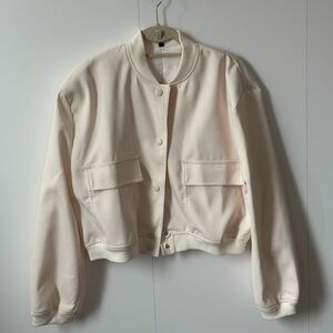 SHEIN Cream Bomber Jacket